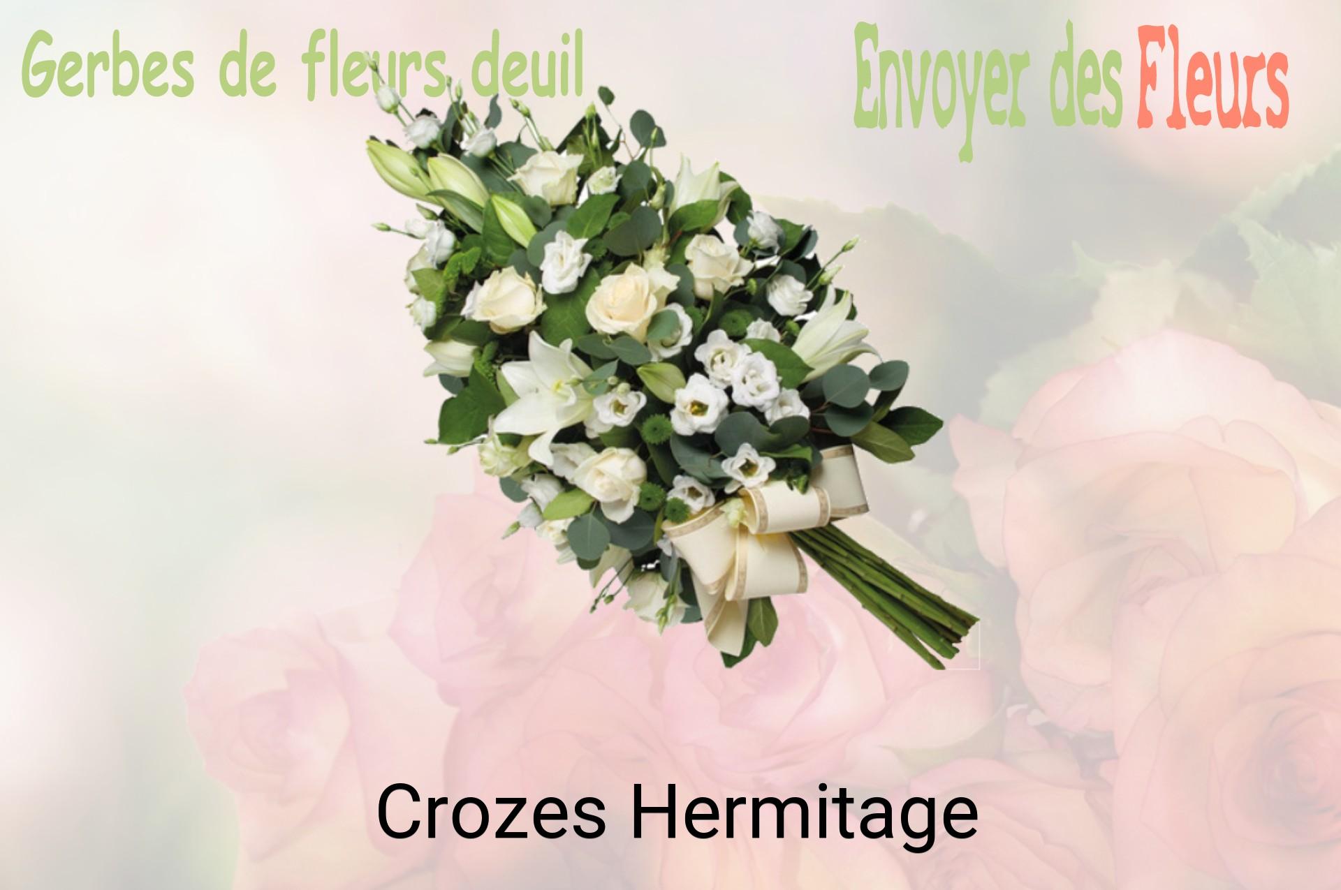 Gerbe de fleurs de deuil livrée à Crozes-Hermitage